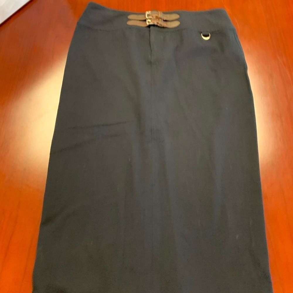 Lauren Ralph Lauren Navy Dbl. Buckle Pencil Skirt sz 4
